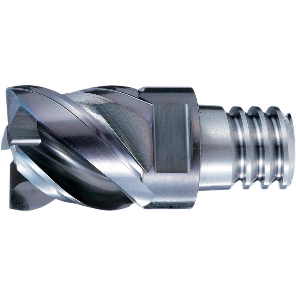 Square End Mill Heads; Mill Diameter (mm): 10.00; Mill Diameter (Decimal Inch): 0.3940; Number of Flutes: 4; Length of Cut (Decimal Inch): 0.3940; Length of Cut (mm): 10.0000; Connection Type: PXVC; Overall Length (mm): 16.0000; Material: Solid Carbide; F