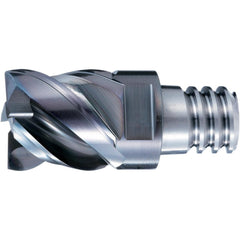 Square End Mill Heads; Mill Diameter (Inch): 3/8; Mill Diameter (Decimal Inch): 0.3750; Number of Flutes: 4; Length of Cut (Decimal Inch): 0.3750; Connection Type: PXVC; Overall Length (Inch): 0.5980 in; Material: Solid Carbide; Finish/Coating: Cr; Cuttin