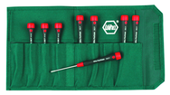 7 Piece - .7 - 3mm - In Pouch - PicoFinish Precision Hex Screwdriver Metric Set - Exact Industrial Supply
