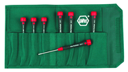 8 Piece - .028 - 1/8 - PicoFinish Precision Hex Screwdriver Inch Set In Pouch - Exact Industrial Supply