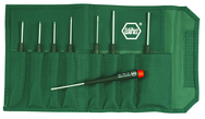 8 Piece - .028 - 1/8" - Precision Hex Inch Screwdriver Set In Canvas Pouch - Exact Industrial Supply