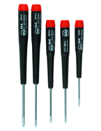 5 Piece - Ergo Handle Screwdriver Set - Includes: TX-10; TX-15; TX-20; TX-25; TX-30; 8" Long - Exact Industrial Supply