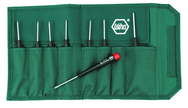 8 Piece - T3; T4; T5; T6; T7; T8 x 40mm; T9; T10 x 50mm - Precision Torx Screwdriver Set in Pouch - Exact Industrial Supply