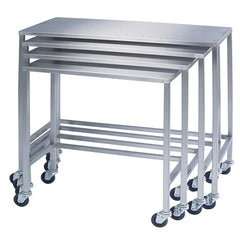 Lakeside - Mobile Work Benches; Type: Mobile Instrument Table ; Length: 48 (Inch); Depth (Inch): 24 ; Height (Inch): 42 ; Maximum Height (Inch): 42 ; Top Material: Stainless Steel - Exact Industrial Supply