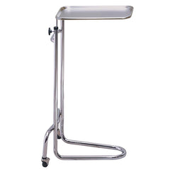 Lakeside - Emergency Preparedness Supplies; Type: Mayo Stand ; Contents/Features: Stainless Steel Tray is Removable Ror Sanitation; Tray Height is Adjustable (34" to 53") With Convenient Twist Knob on Upright; Tray is 19-1/4" x 12-1/2"; U-Shaped Base Min - Exact Industrial Supply