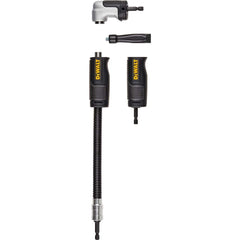 DeWALT - Power Drill Accessories; Accessory Type: Right Angle Attachment ; For Use With: Impact Driver ; Drive Size (Inch): 1/4 Hex ; Additional Information: 4-In-1 Modular Right-Angle System Transforms To Quickly Switch Between A Compact Right Angle, St - Exact Industrial Supply