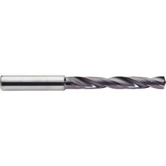 Jobber Length Drill Bit: 0.4646″ Dia, 142 °, Solid Carbide ALtima Plus Finish, 4.6457″ OAL, Right Hand Cut, Helical Flute, Straight-Cylindrical Shank