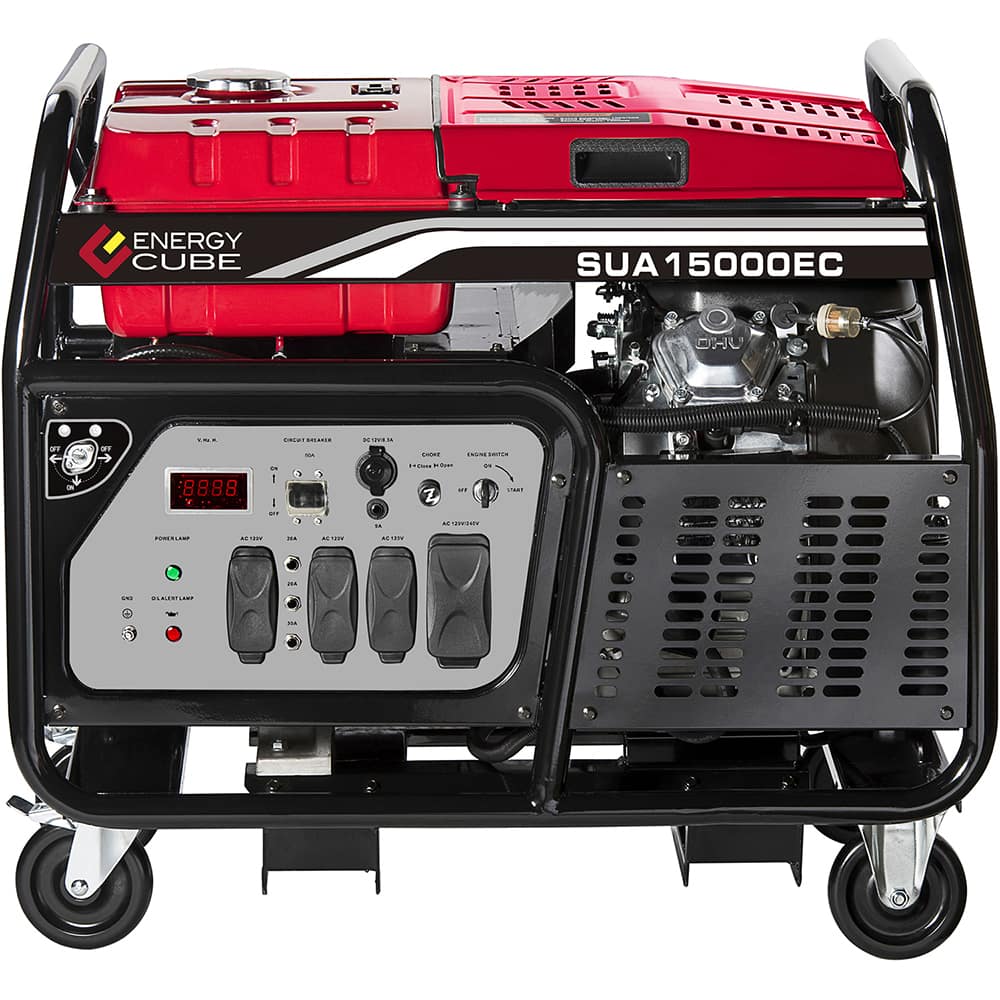 AI Power - Portable Power Generators; Fuel Type: Gasoline ; Starting Method: Electric/Manual ; Wattage: 15000 ; Wattage (kW): 12 ; Run Time Full Load (Hours): 5.00 ; Horsepower (HP): 20.1 - Exact Industrial Supply