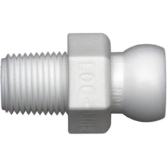 Loc-Line - Coolant Hose Adapters, Connectors & Sockets; Type: Connector ; Hose Inside Diameter (Inch): 1/4 ; Thread Type: NonThreaded ; Connection Type: 1/8 NPT ; Body Material: Acetal ; Maximum Flow Rate (GPM): 4.17 - Exact Industrial Supply