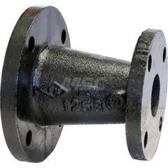 Black Concentric Reducer: 5 x 3″, 125 psi, Threaded Cast Iron, Black Finish, Class 125