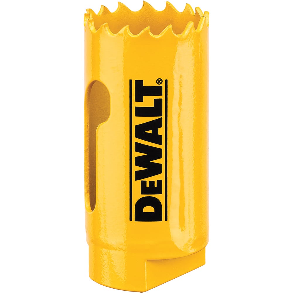 DeWALT - Hole Saws; Saw Diameter (Inch): 1-3/16 ; Cutting Depth (Inch): 1-3/4 ; Saw Material: Bi-Metal ; Cutting Edge Style: Toothed Edge ; Material Application: Metal; Plastic; Wood ; Pipe Tap Compatibility (Inch): 3-1/2