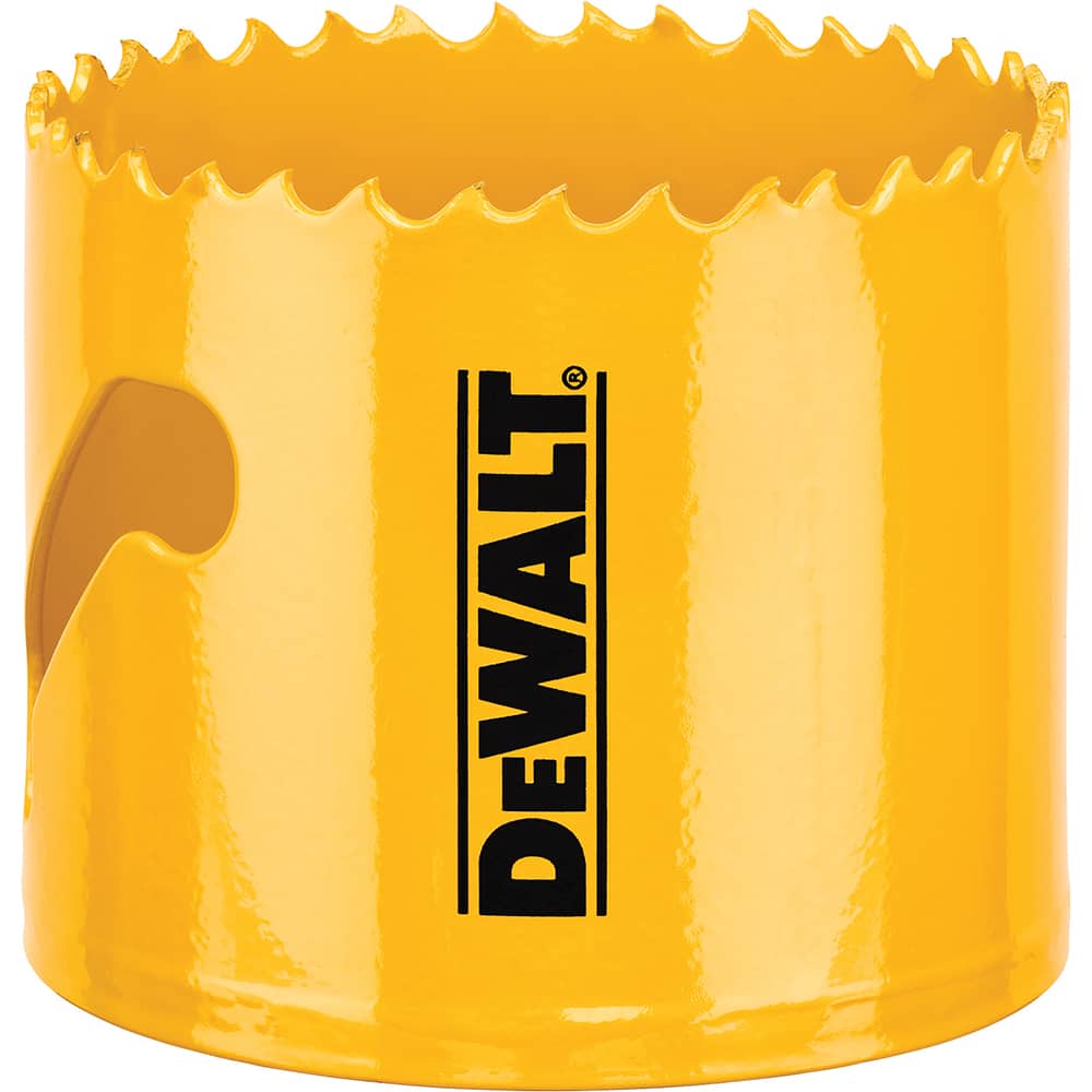 DeWALT - Hole Saws; Saw Diameter (Inch): 2-9/16 ; Cutting Depth (Inch): 1-3/4 ; Saw Material: Bi-Metal ; Cutting Edge Style: Toothed Edge ; Material Application: Metal; Plastic; Wood ; Pipe Tap Compatibility (Inch): 4-1/2