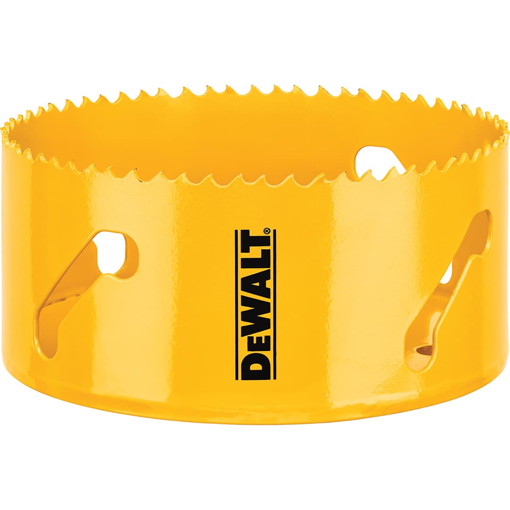 DeWALT - Hole Saws; Saw Diameter (Inch): 4-5/8 ; Cutting Depth (Inch): 1-3/4 ; Saw Material: Bi-Metal ; Cutting Edge Style: Toothed Edge ; Material Application: Metal; Plastic; Wood - Exact Industrial Supply