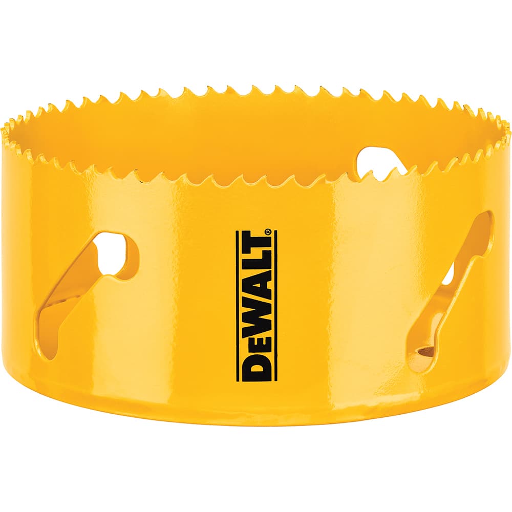 DeWALT - Hole Saws; Saw Diameter (Inch): 4-3/8 ; Cutting Depth (Inch): 1-3/4 ; Saw Material: Bi-Metal ; Cutting Edge Style: Toothed Edge ; Material Application: Metal; Plastic; Wood ; Pipe Size Compatibility (Inch): 3