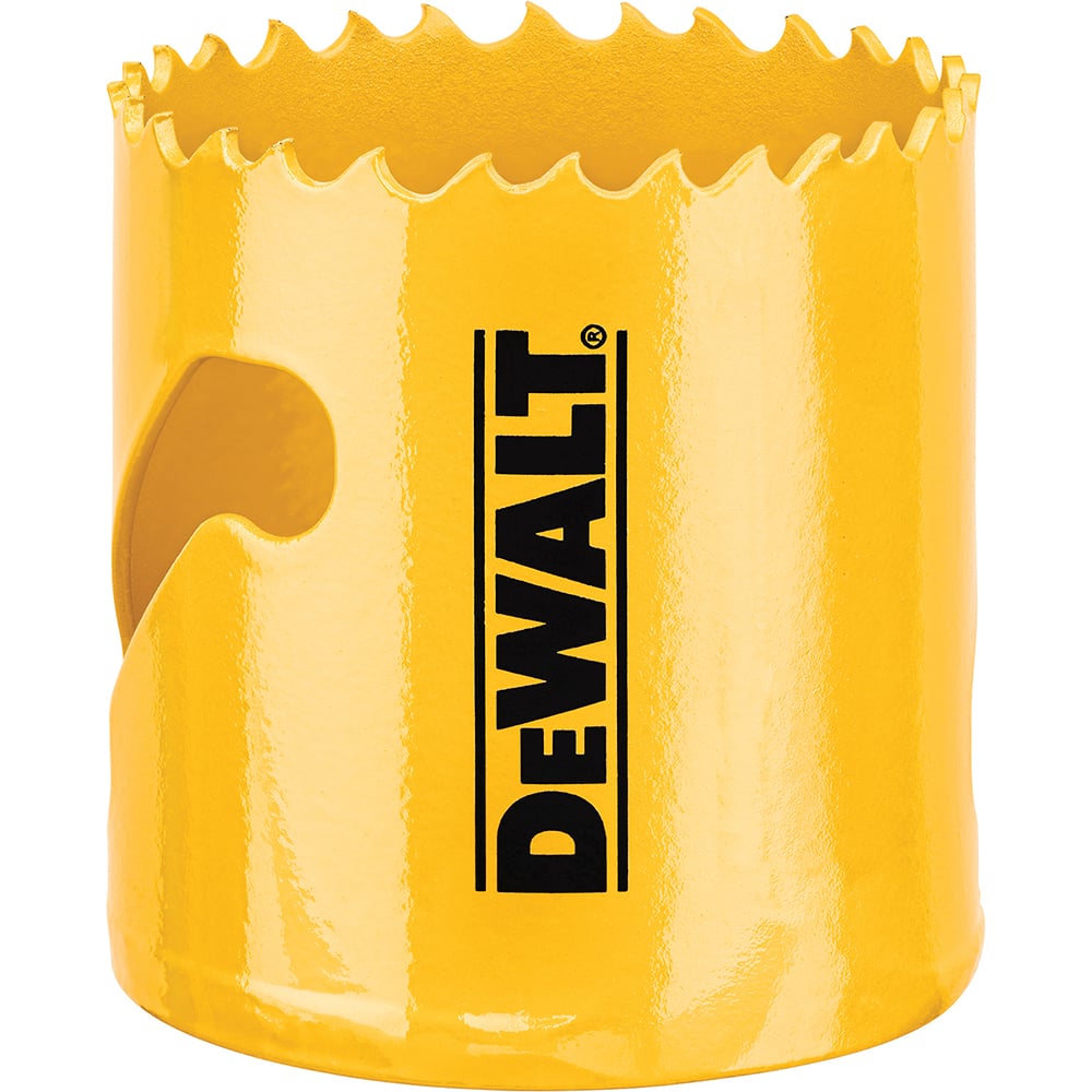 DeWALT - Hole Saws; Saw Diameter (Inch): 1-7/8 ; Cutting Depth (Inch): 1-3/4 ; Saw Material: Bi-Metal ; Cutting Edge Style: Toothed Edge ; Material Application: Metal; Plastic; Wood ; Pipe Size Compatibility (Inch): 2-1/2