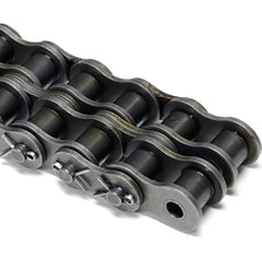 Shuster - 80-2COTX10, 1" Pitch, ANSI 80-2, Cottered Double Strand Chain - Exact Industrial Supply