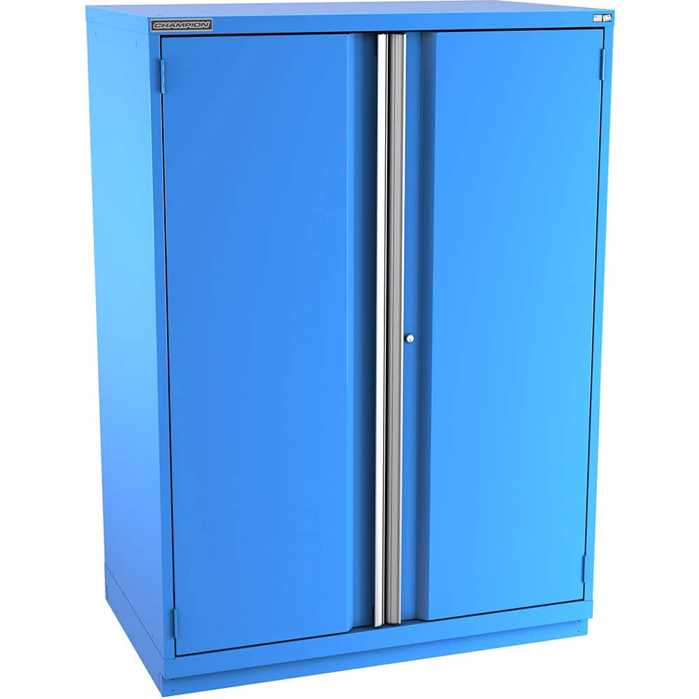 Champion Tool Storage - Storage Cabinets; Type: Eye-Level Plus Height Extra Wide Door Cabinet ; Width (Inch): 47 ; Depth (Inch): 28-1/2 ; Height (Inch): 66-3/8 ; Number of Shelves: 5 ; Material: Steel - Exact Industrial Supply