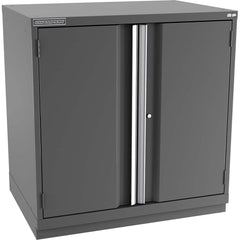 Champion Tool Storage - Storage Cabinets; Type: Counter-Height Standard Plus Wide Door Cabinet ; Width (Inch): 40-1/4 ; Depth (Inch): 28-1/2 ; Height (Inch): 41-3/4 ; Number of Shelves: 3 ; Material: Steel - Exact Industrial Supply