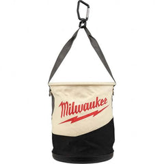 Milwaukee Tool - 2 Pocket, Canvas, Tan/Black Bucket Tool Organizer - Exact Industrial Supply