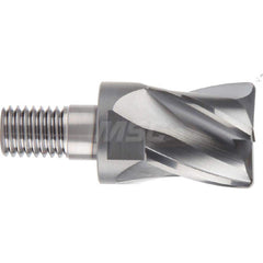 YG-1 - Corner Radius & Corner Chamfer End Mill Heads; Mill Diameter (Inch): 3/8 ; Mill Diameter (Decimal Inch): 0.3750 ; End Type: Corner Radius ; Corner Radius (Decimal Inch): 0.0120 ; Number of Flutes: 4 ; Material: Carbide - Exact Industrial Supply