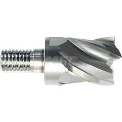 YG-1 - Square End Mill Heads; Mill Diameter (Inch): 5/8 ; Mill Diameter (Decimal Inch): 0.6250 ; Number of Flutes: 4 ; Length of Cut (Inch): 5/8 ; Length of Cut (Decimal Inch): 0.6250 ; Connection Type: M8