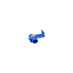 3M - Quick Splice Connectors; Terminal Type: Tap ; Compatible Wire Size (AWG): 18-16 (Solid/Strand), 14 (Strand) ; Number of Wire Entries: 2 ; Color: Blue ; Termination Method: IDC ; Maximum Operating Temperature (F): 221
