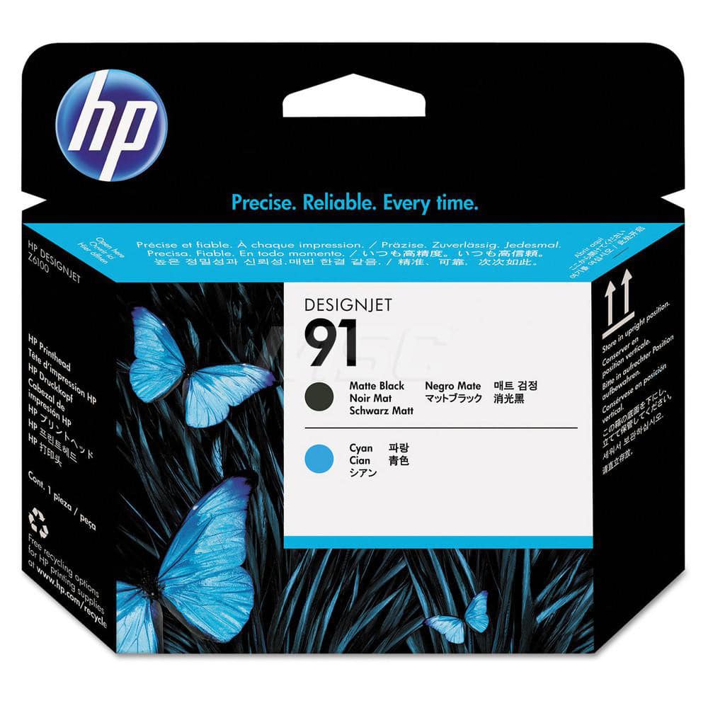 Hewlett-Packard - Office Machine Supplies & Accessories; Office Machine/Equipment Accessory Type: Printhead ; For Use With: HP DesignJet Z6100 Series ; Color: Cyan; Matte Black - Exact Industrial Supply