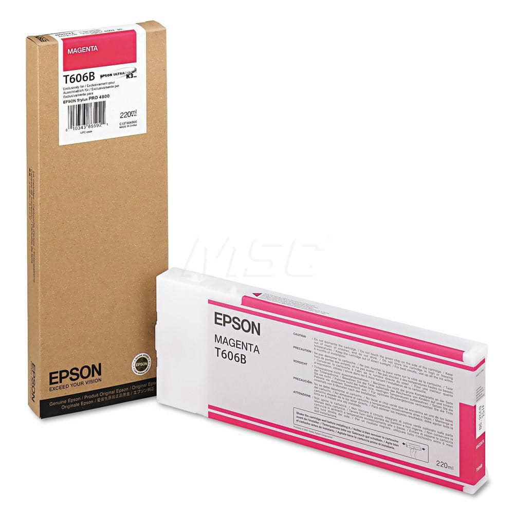 Epson - Office Machine Supplies & Accessories; Office Machine/Equipment Accessory Type: Ink Cartridge ; For Use With: Epson Stylus Pro 4800; 4880 ; Color: Magenta - Exact Industrial Supply