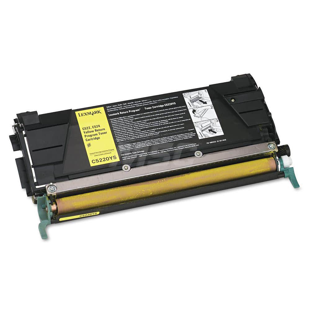 Lexmark - Office Machine Supplies & Accessories; Office Machine/Equipment Accessory Type: Toner Cartridge ; For Use With: Lexmark C522; C524; C532; C534 ; Color: Yellow - Exact Industrial Supply