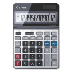 Canon - Calculators; Type: Desktop Calculator ; Type of Power: Battery; Solar ; Display Type: 12-Digit LCD ; Color: Black; Gray ; Display Size: 12 x 1 ; Width (Inch): 5 - Exact Industrial Supply