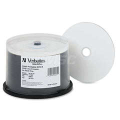 Verbatim - Office Machine Supplies & Accessories; Office Machine/Equipment Accessory Type: DVD+R Disc ; For Use With: Inkjet Disc Printers From Primera; Microboards; Epson & Others ; Color: White