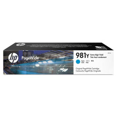 Hewlett-Packard - Office Machine Supplies & Accessories; Office Machine/Equipment Accessory Type: Ink Cartridge ; For Use With: HP PageWide Enterprise 556dn; 556xh; MFP 586dn; MFP 586f; MFP 586z ; Color: Cyan - Exact Industrial Supply