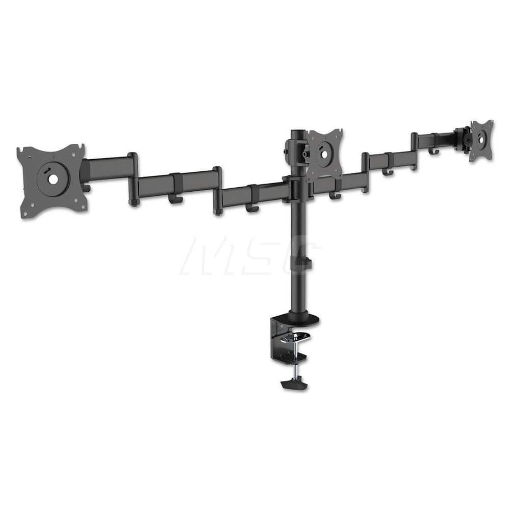 Kantek - Office Machine Supplies & Accessories; Office Machine/Equipment Accessory Type: Monitor Arm ; For Use With: Three Monitors Up to 27 in & 18 lb ; Contents: Clamp-Mount Hardware; Grommet-Mount Hardware ; Color: Black