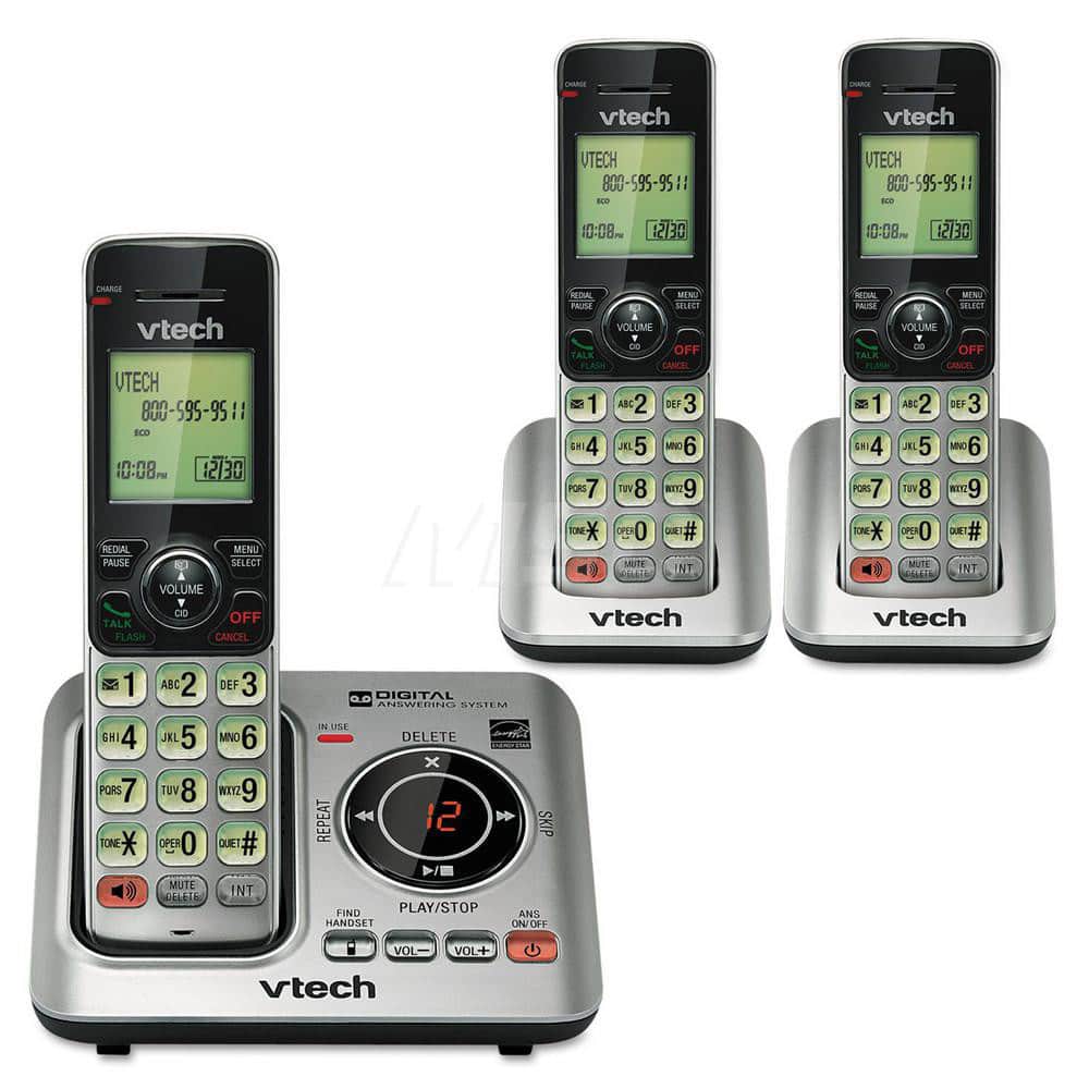 vtech - Office Machine Supplies & Accessories; Office Machine/Equipment Accessory Type: Digital Answering System ; For Use With: Office Use ; Color: Black; Silver - Exact Industrial Supply