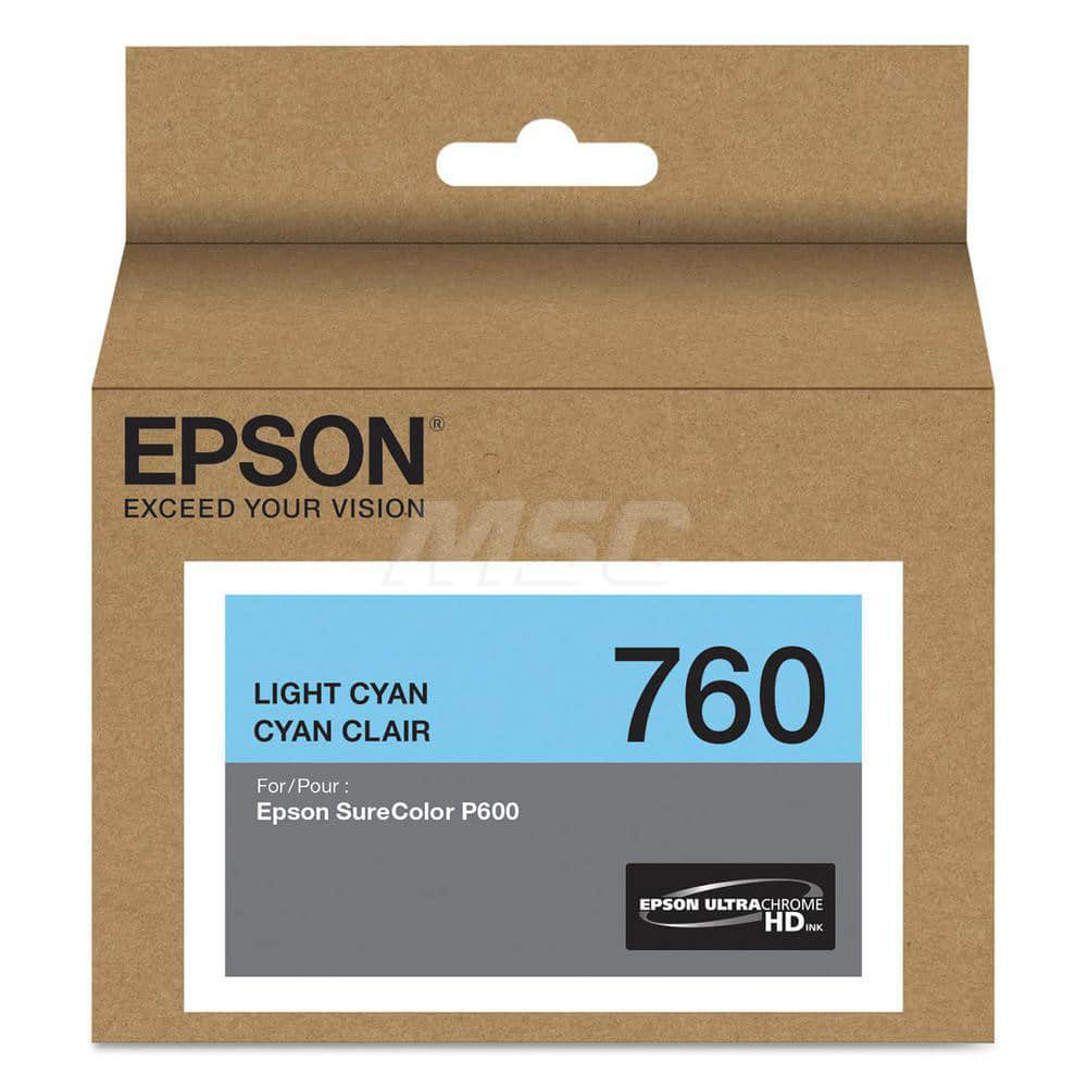 Epson - Office Machine Supplies & Accessories; Office Machine/Equipment Accessory Type: Ink Cartridge ; For Use With: Epson SureColor P600 ; Color: Light Cyan