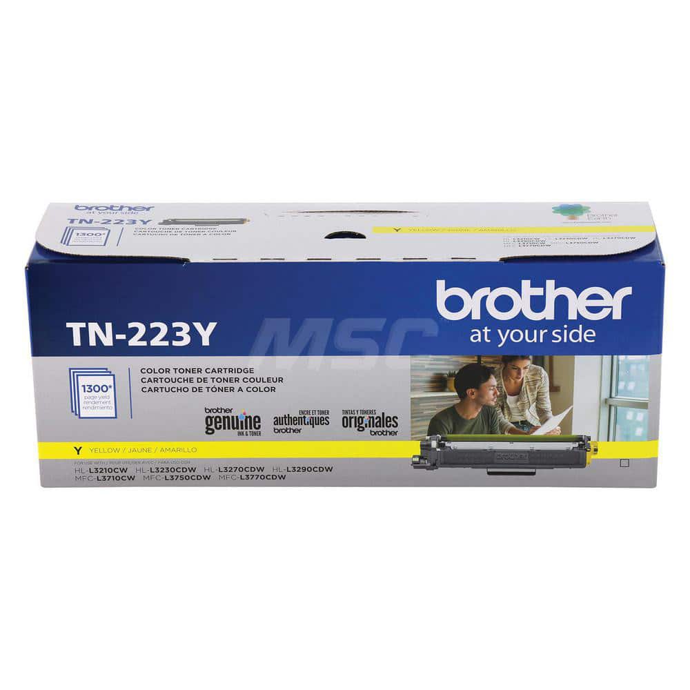 Brother - Office Machine Supplies & Accessories; Office Machine/Equipment Accessory Type: Toner Cartridge ; For Use With: HL-L3210CW; HL-L3230CDW; HL-L3270CDW; HL-L3290CDW; MFC-L3710CW; MFC-L3750CDW; MFC-L3770CDW ; Color: Yellow - Exact Industrial Supply