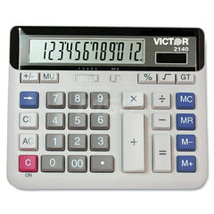 Victor - Calculators; Type: Desktop Calculator ; Type of Power: Solar/Battery ; Display Type: 12-Digit LCD ; Color: Off-White ; Display Size: 18mm ; Width (Decimal Inch): 7.5000 - Exact Industrial Supply