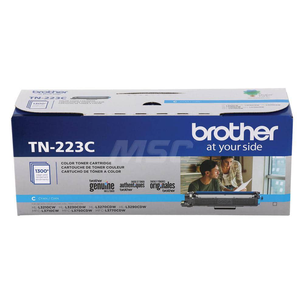 Brother - Office Machine Supplies & Accessories; Office Machine/Equipment Accessory Type: Toner Cartridge ; For Use With: HL-L3210CW; HL-L3230CDW; HL-L3270CDW; HL-L3290CDW; MFC-L3710CW; MFC-L3750CDW; MFC-L3770CDW ; Color: Cyan - Exact Industrial Supply