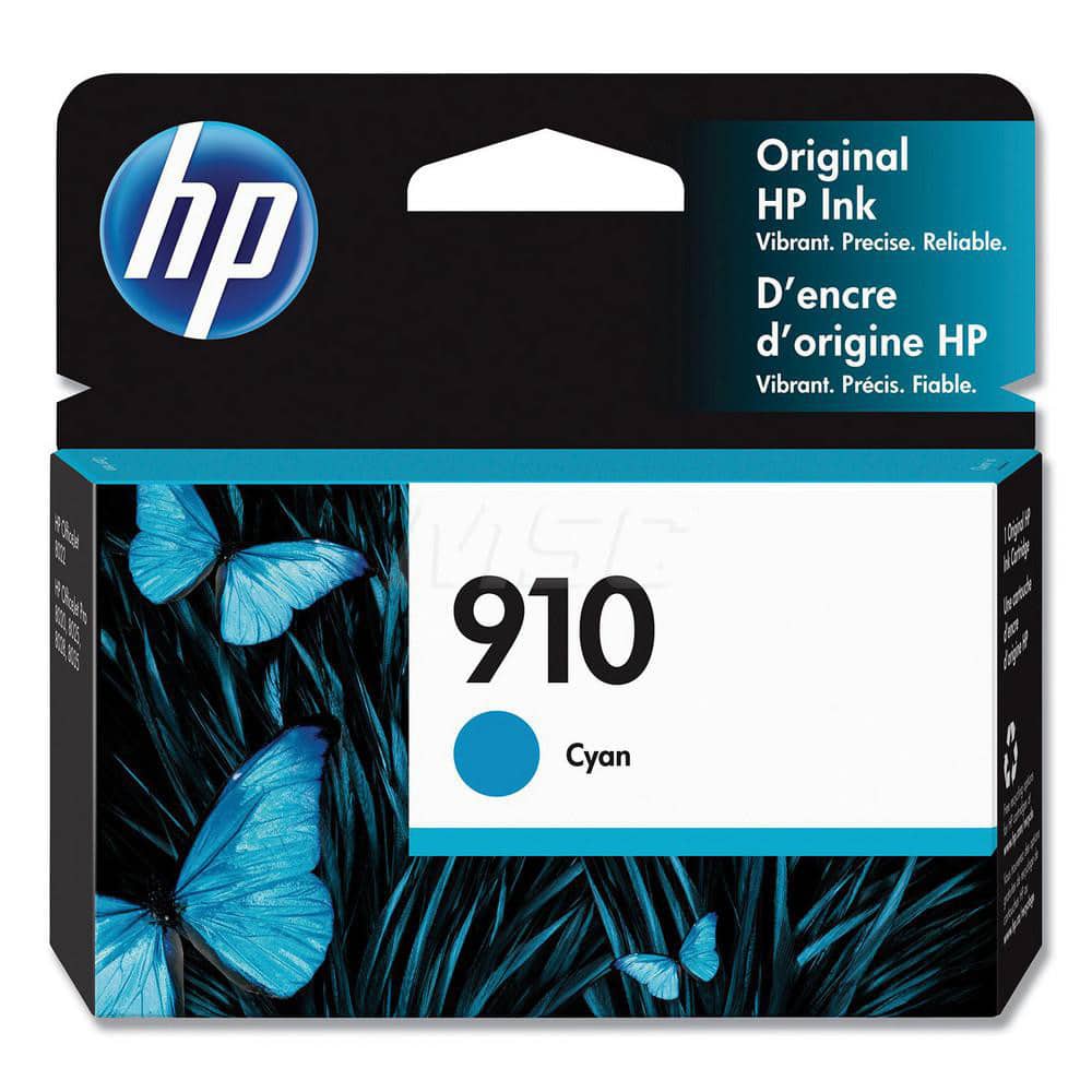 Hewlett-Packard - Office Machine Supplies & Accessories; Office Machine/Equipment Accessory Type: Ink Cartridge ; For Use With: HP OfficeJet Pro 8025 (1KR57A#B1H); 8035 (5LJ23A#B1H); 8035 (4KJ65A#B1H); 8035 (3UC66A#B1H) ; Color: Cyan - Exact Industrial Supply