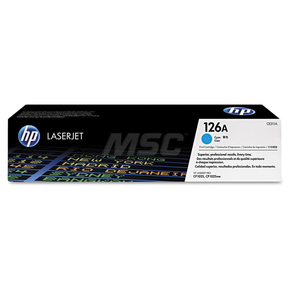 Hewlett-Packard - Office Machine Supplies & Accessories; Office Machine/Equipment Accessory Type: Toner Cartridge ; For Use With: HP TopShot LaserJet Pro M275 MFP; CP1025nw; MFP M175nw ; Color: Cyan - Exact Industrial Supply