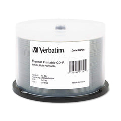 Verbatim - Office Machine Supplies & Accessories; Office Machine/Equipment Accessory Type: CD-R Discs ; For Use With: CD/DVD Inkjet Printers from Primera; Microboards; Epson & Others ; Storage Capacity: 700MB ; Color: White - Exact Industrial Supply