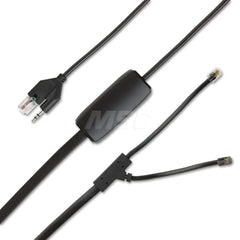 Plantronics - Office Machine Supplies & Accessories; Office Machine/Equipment Accessory Type: Electronic Hookswitch Cable ; For Use With: Plantronics Headset ; Color: Black - Exact Industrial Supply