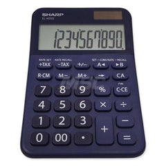 Victor - Calculators; Type: Desktop Calculator ; Type of Power: Solar/Battery ; Display Type: 10-Digit LCD ; Color: Dark Blue ; Display Size: 20mm ; Width (Decimal Inch): 3.8100 - Exact Industrial Supply