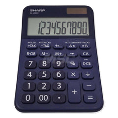 Victor - Calculators; Type: Desktop Calculator ; Type of Power: Solar/Battery ; Display Type: 10-Digit LCD ; Color: Dark Blue ; Display Size: 20mm ; Width (Decimal Inch): 3.8100