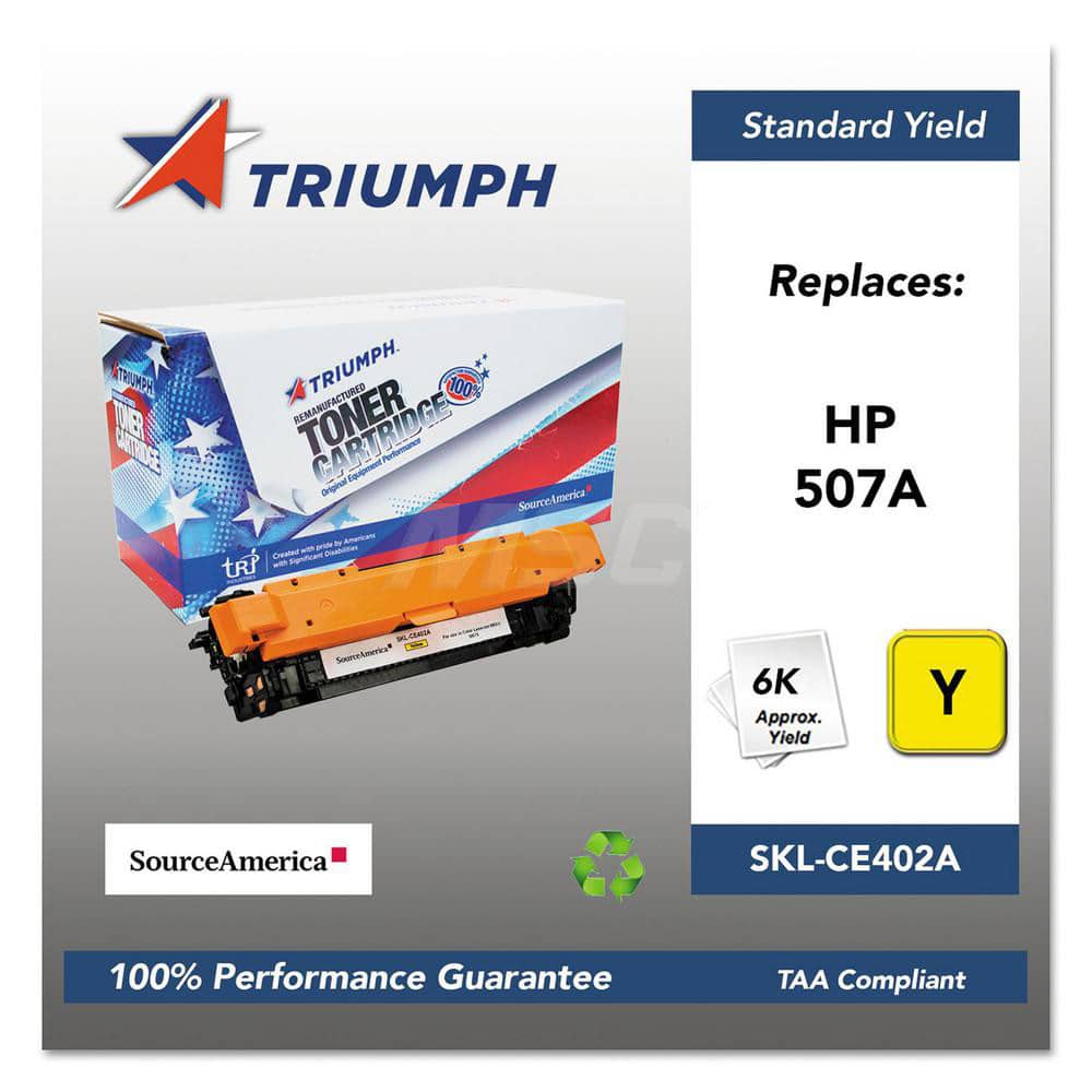 TRIUMPH - Office Machine Supplies & Accessories; Office Machine/Equipment Accessory Type: Toner Cartridge ; For Use With: HP Color LaserJet M551 Enterprise 500MFP; M570; M575 ; Color: Yellow - Exact Industrial Supply