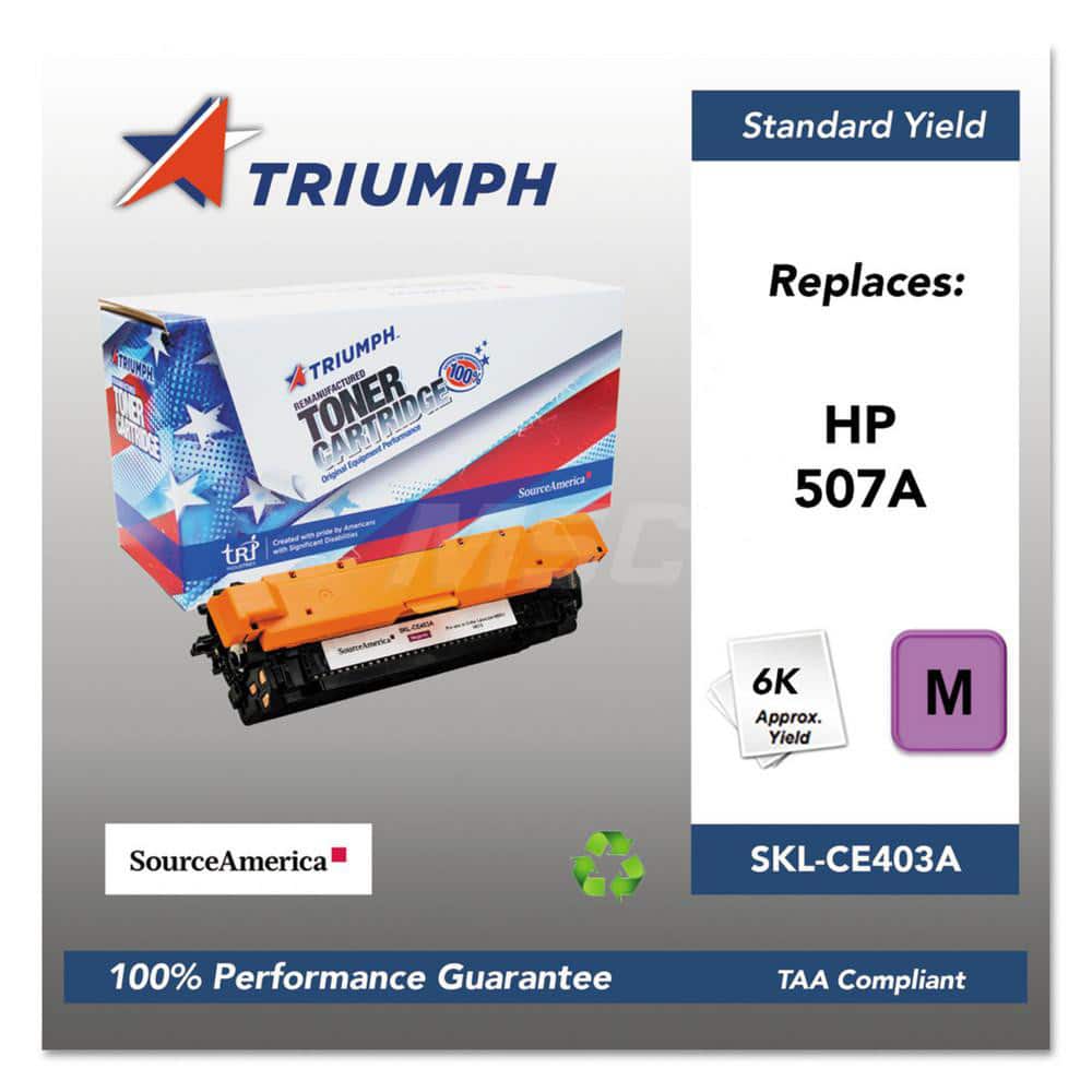 TRIUMPH - Office Machine Supplies & Accessories; Office Machine/Equipment Accessory Type: Toner Cartridge ; For Use With: HP Color LaserJet M551 Enterprise 500MFP; M570; M575 ; Color: Magenta - Exact Industrial Supply