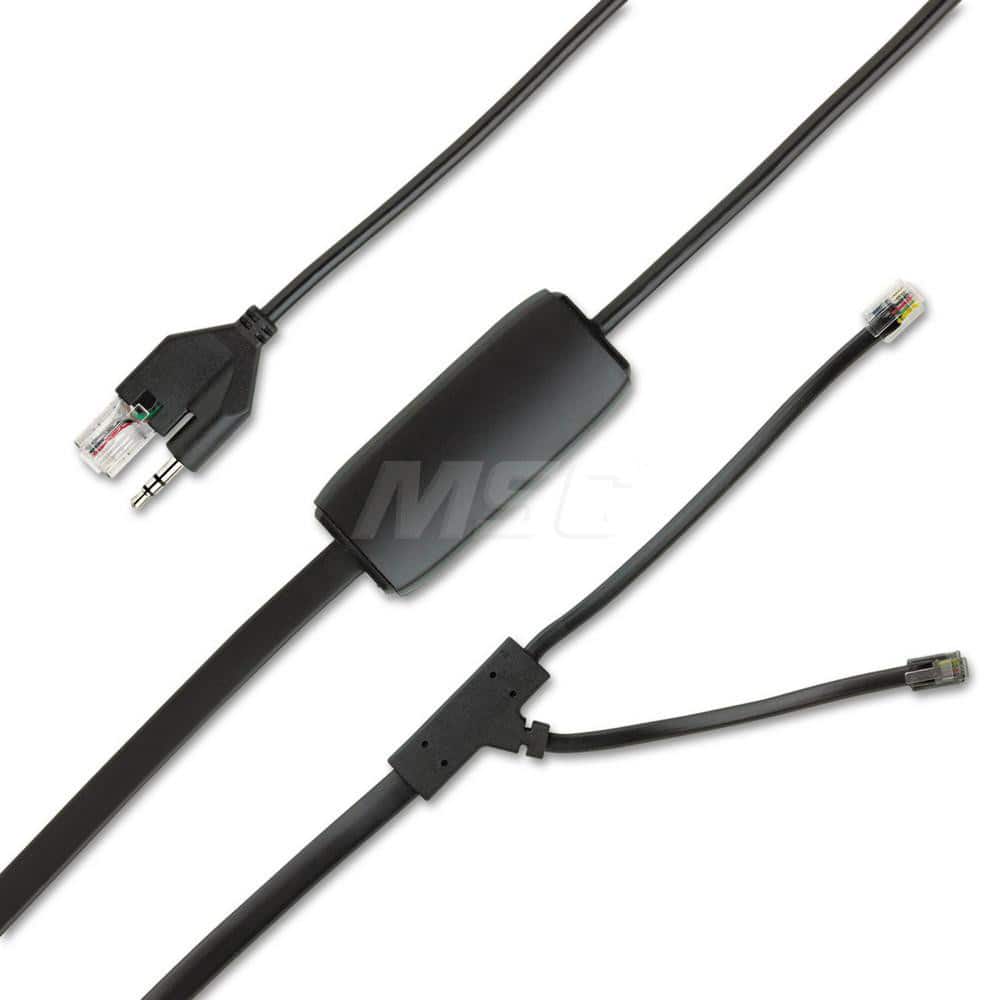Plantronics - Office Machine Supplies & Accessories; Office Machine/Equipment Accessory Type: Electronic Hookswitch Cable ; For Use With: Plantronics Headset & Avaya Desk Phones ; Color: Black - Exact Industrial Supply
