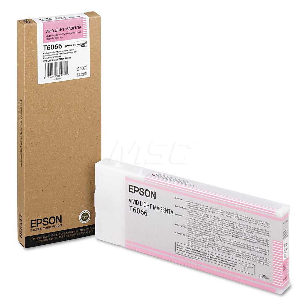 Epson - Office Machine Supplies & Accessories; Office Machine/Equipment Accessory Type: Ink Cartridge ; For Use With: Epson Stylus Pro 4880 Portrait Edition; Epson Stylus Pro 4880 ColorBurst; Epson Stylus Pro 4880 Printer ; Color: Vivid Light Magenta - Exact Industrial Supply