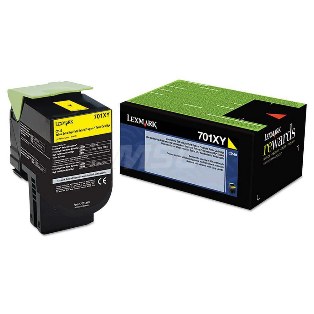 Lexmark - Office Machine Supplies & Accessories; Office Machine/Equipment Accessory Type: Toner Cartridge ; For Use With: Lexmark CS510 ; Color: Yellow - Exact Industrial Supply