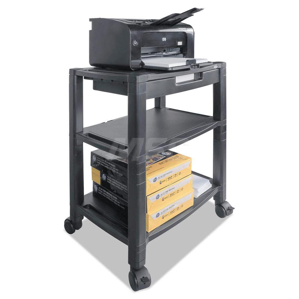 Kantek - Office Machine Supplies & Accessories; Office Machine/Equipment Accessory Type: Mobile Printer Stand ; For Use With: Office Use ; Contents: Organizing Drawer ; Color: Black - Exact Industrial Supply